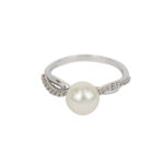 Fabio Ferro Perla Onda ring in White Gold with Zircons