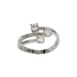 Fabio Ferro Trilogy Cluster Ring in White Gold with Zircons