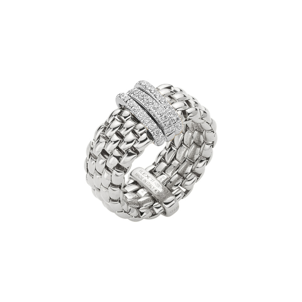 Fope Flex It Ring Panorama Collection in Rose Gold with Diamonds