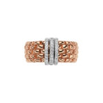 Fope Flex It Ring Panorama Collection in Rose Gold with Diamonds