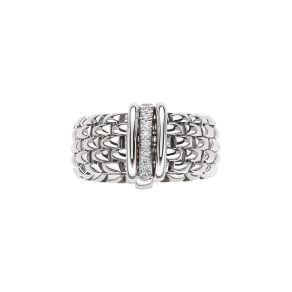 Fope Flex It Ring Panorama Collection in White Gold with Diamonds
