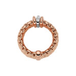 Fope Flex It Panorama Collection Ring aus Weiß- und Roségold mit Diamanten