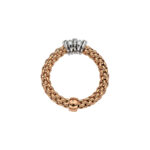 Fope Ring Prima Flex It Collection in Rose Gold with Diamonds