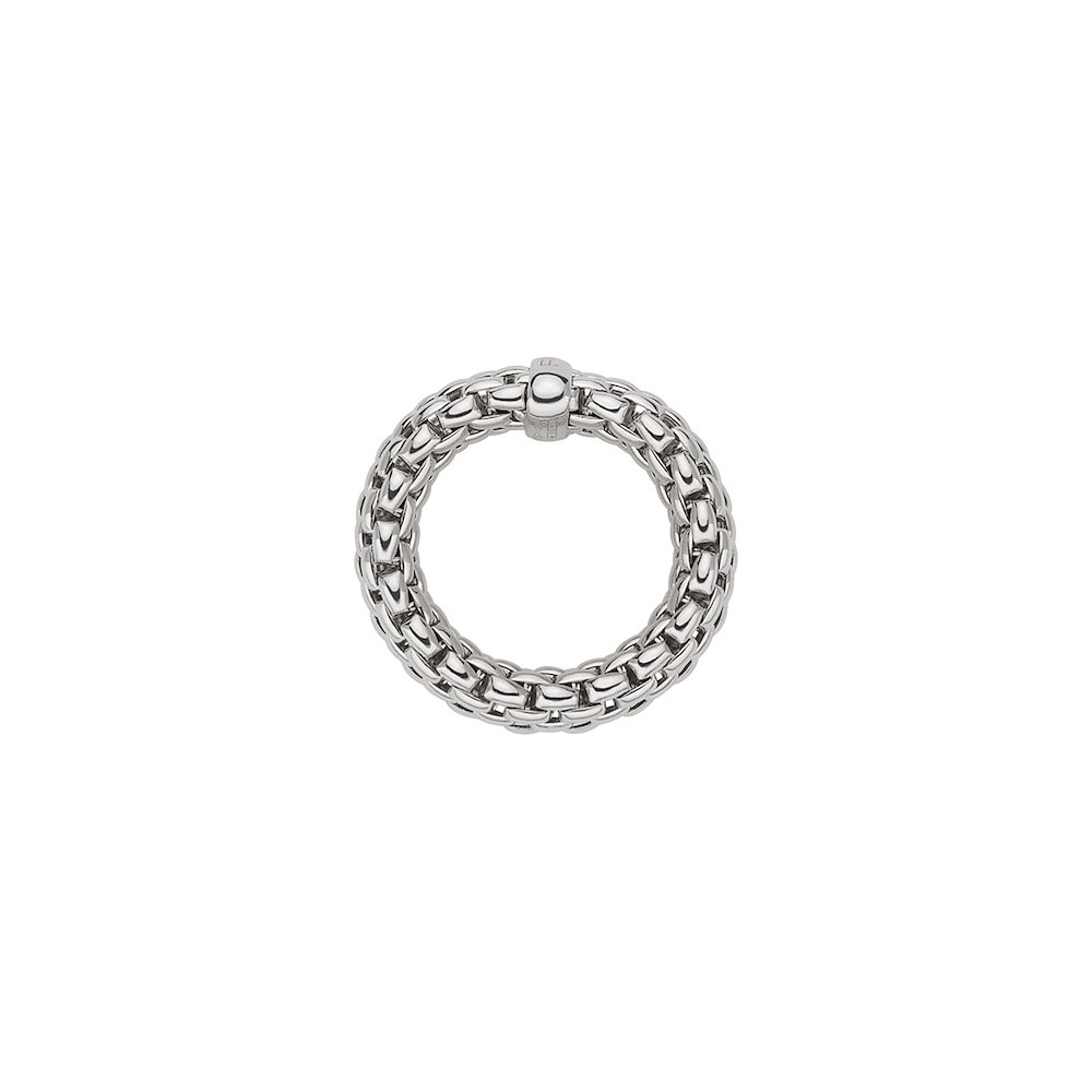Fope Flex It Ring Essentials Collection Small Bar in White Gold