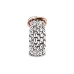 Fope Flex It Ring Panorama Collection in White and Rose Gold Size Medium
