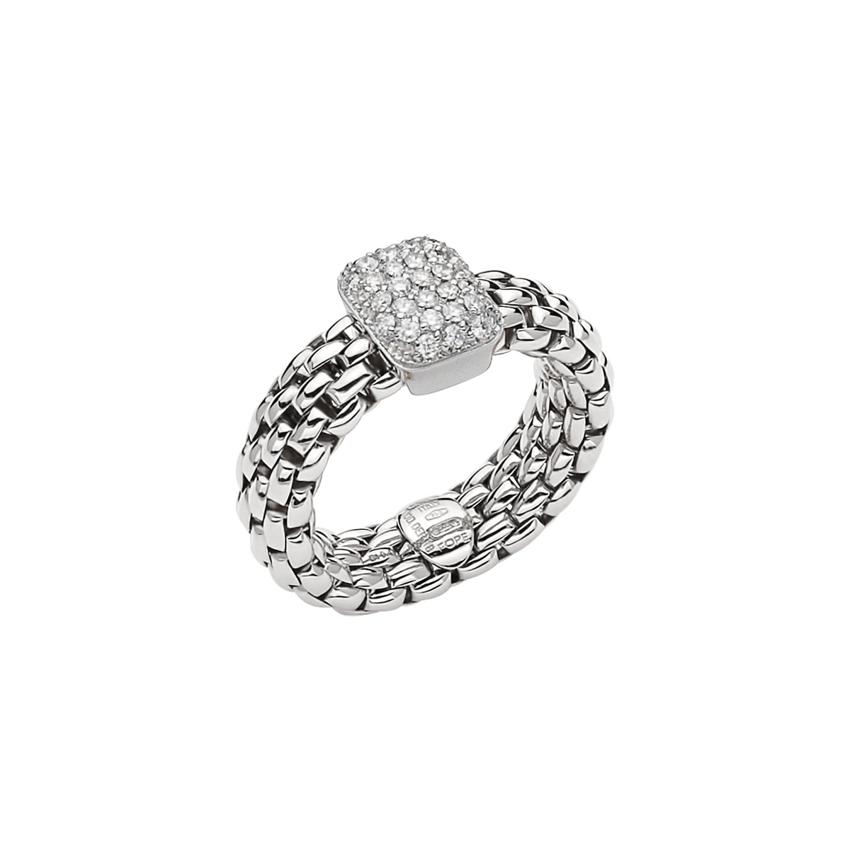 Fope Vendome Flex It Ring in White Gold with Diamonds