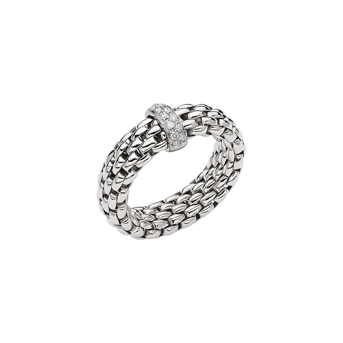 Fope Vendome Flex It Ring in White Gold with Diamonds