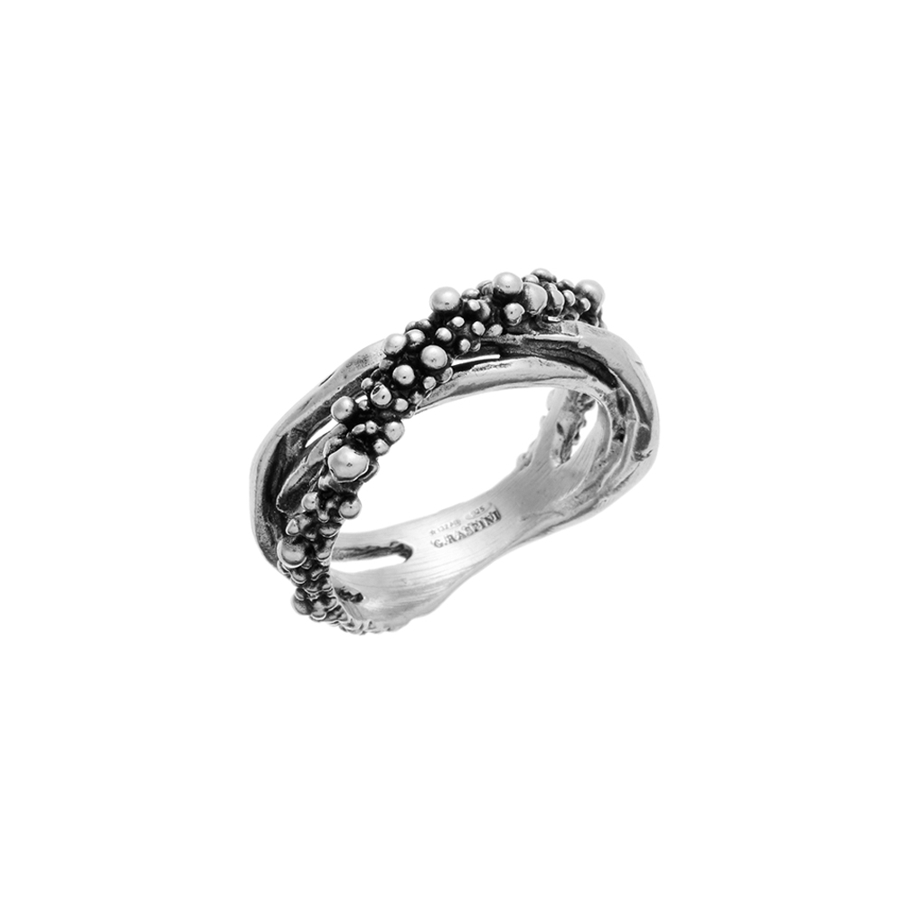 Giovanni Raspini Petit Perlage Small Ring in 925 Silver