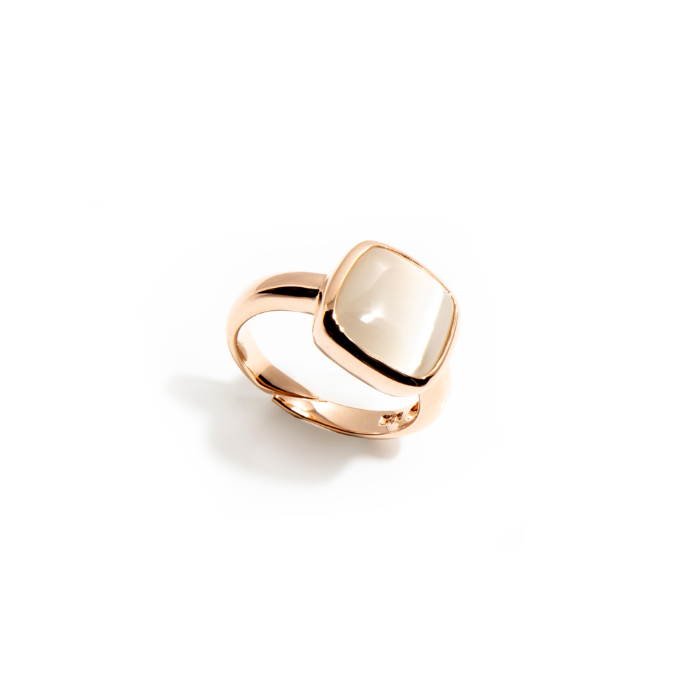 Madi Solitaire Ring Laguna Collection Hydrothermal Quartz Beige