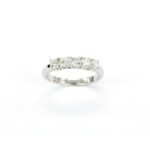 Fabio Ferro Veretta Ring in White Gold with Diamonds Brilliant Cut 0.82 Carats