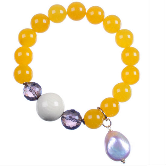 Ethnic Bubble Yellow Bracelet