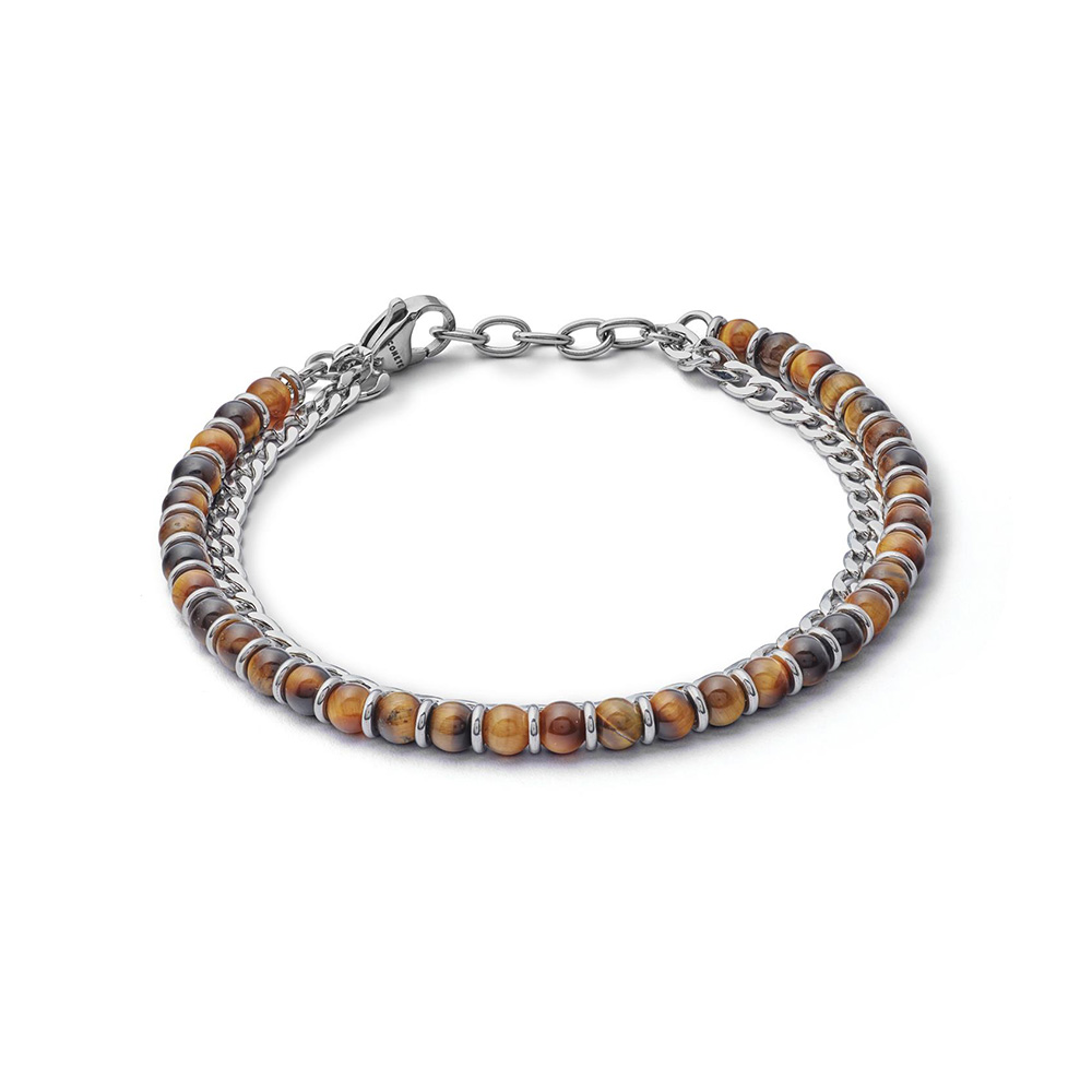 Comet Jewels Steel Tiger's Eye Bracelet