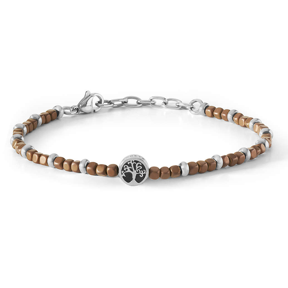 Men's Bracelet Comete Gioielli In Steel and Brown Hematite Life Collection Length 19 cm.