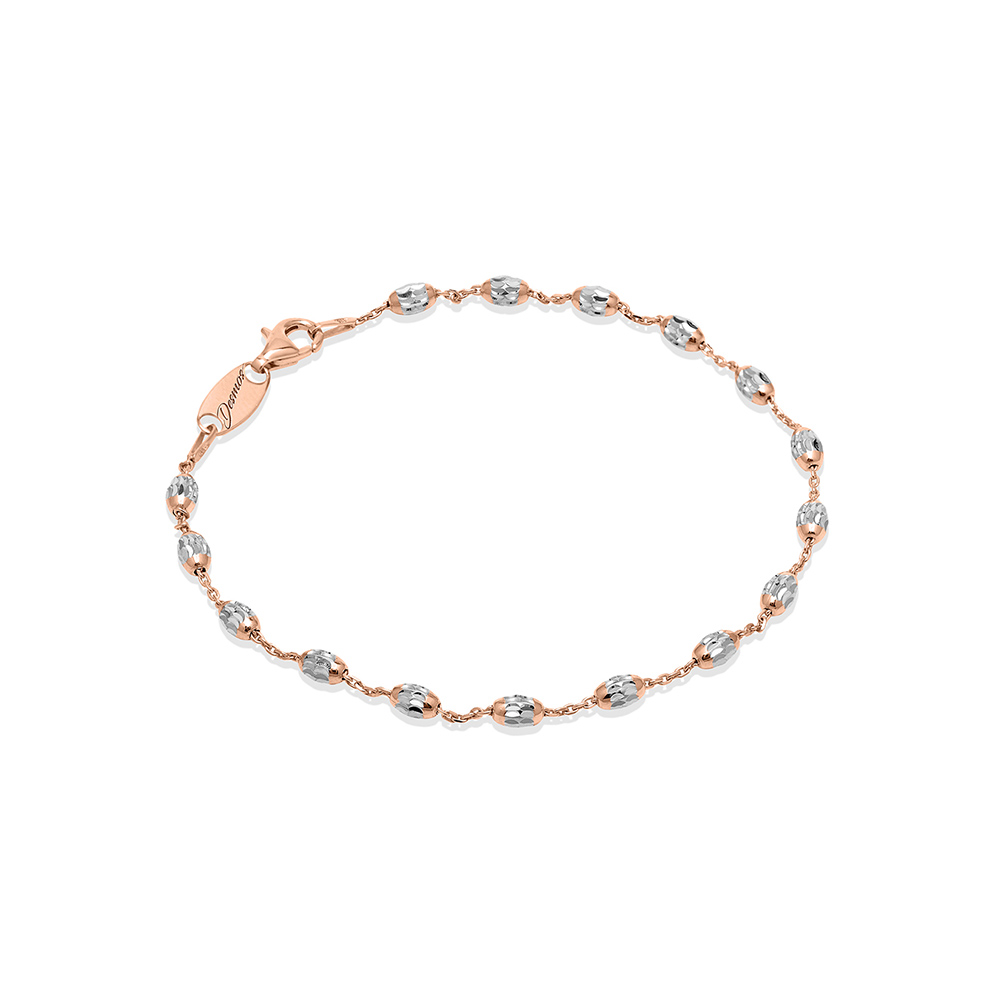 Desmos Diamond Acorns Bracelet in Silver Length 16.5 cm