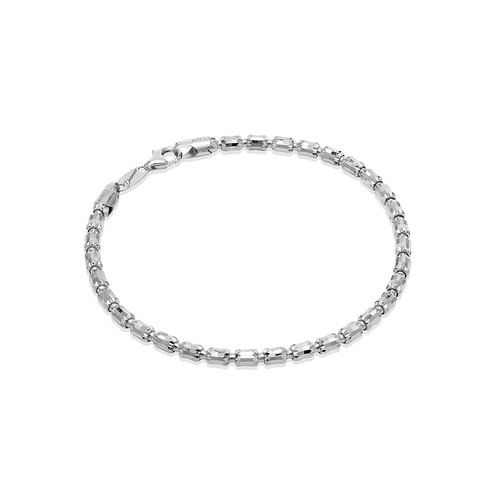 Desmos Barrel Bracelet in Silver Length 16.5 cm