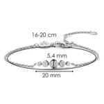 Women's 925 Sterling Silver Ti Sento Milano Bracelet With 5 Zircons Degradèe New Collection