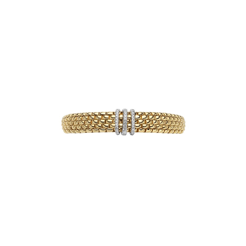 Fope Flex It Panorama Bracelet in Rose Gold with Diamonds