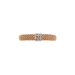 Fope Flex It Panorama Bracelet in Rose Gold with Diamonds