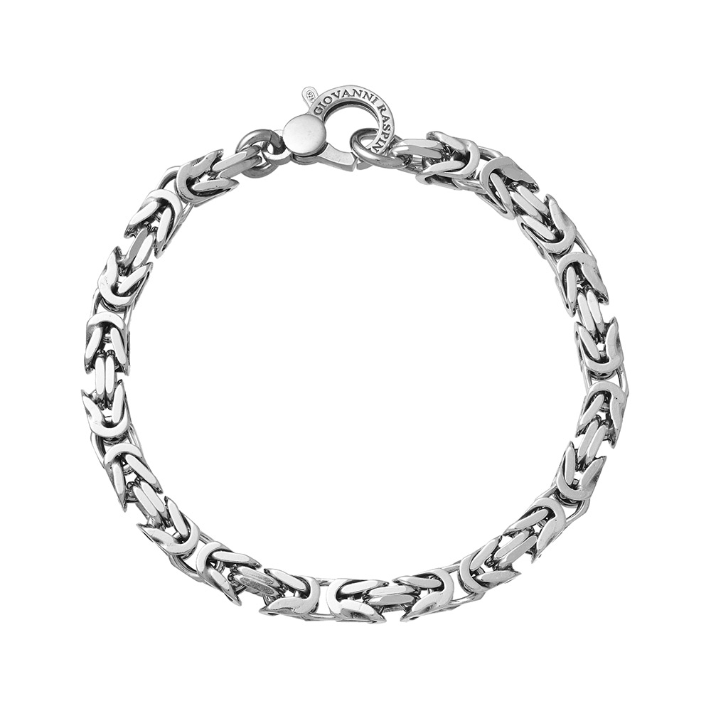 Bracciale Maglia Viceroy 1360P01010 In Acciaio Regolabile, Colore Argento, Chiusura A Pressione