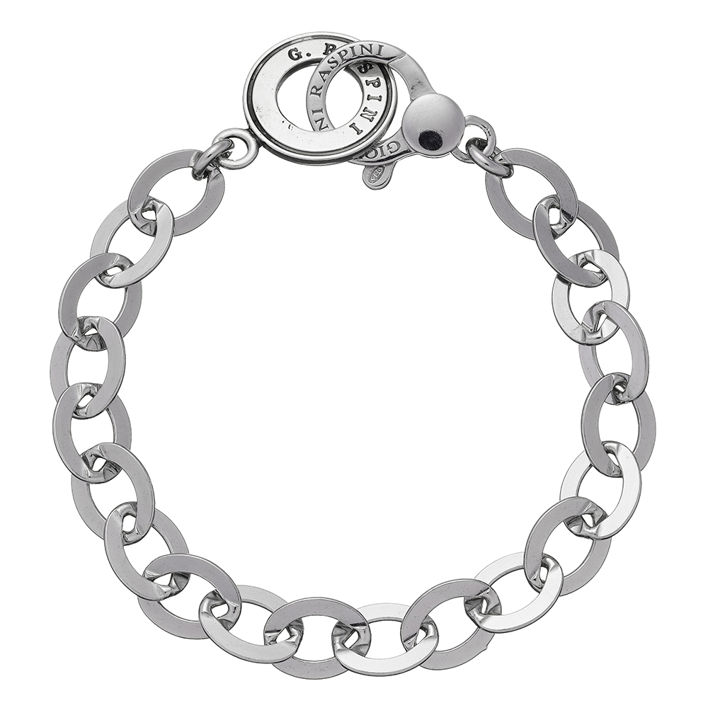 Women's Bracelet In 925 Silver Giovanni Raspini Oval Mesh Cm. 22