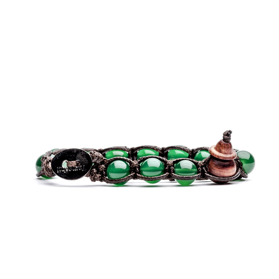 Original Tibetan Green Agate Tamashii Bracelet