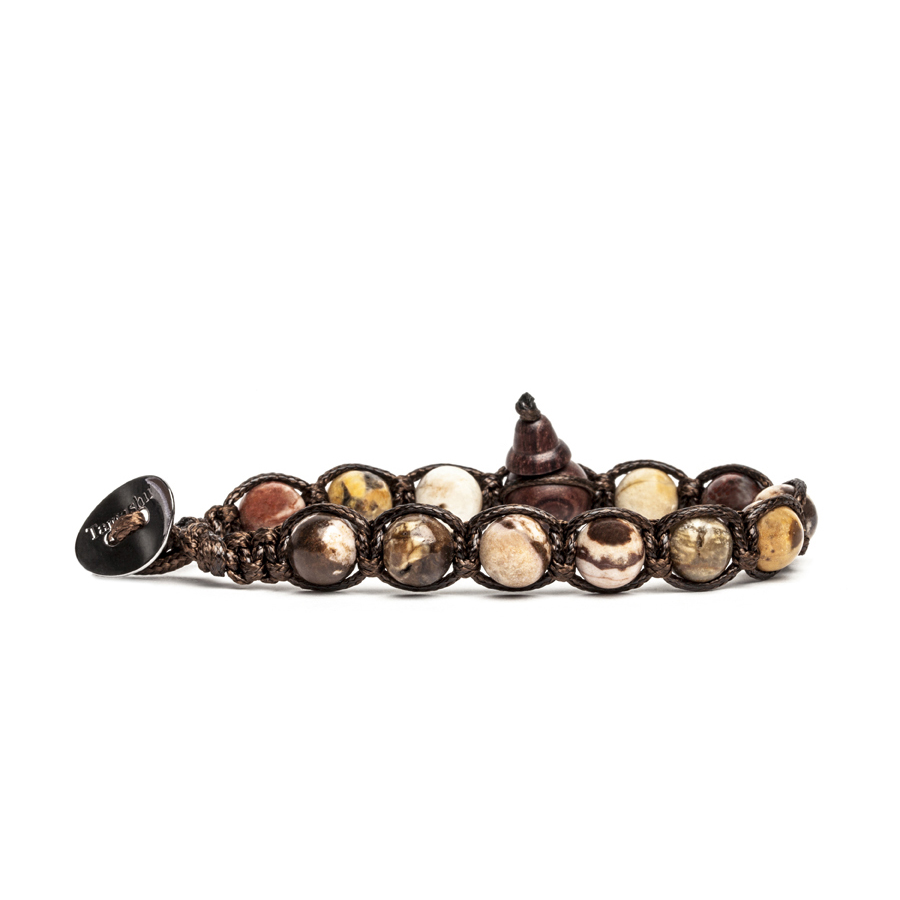 Original Tibetan Tamashii Bracelet In Hindu Jasper Brown