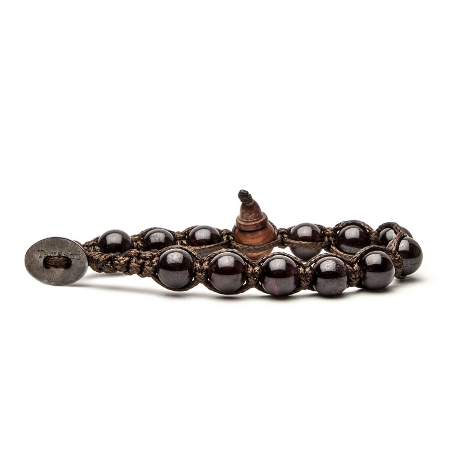 Tibetan Tamashii Bracelet in Garnet