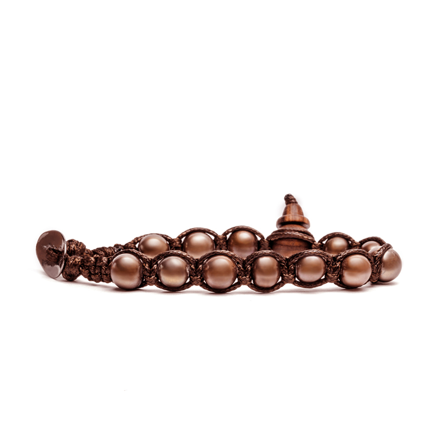 Tamashii Original Tibetan Bracelet With Brown Beads MM. 7