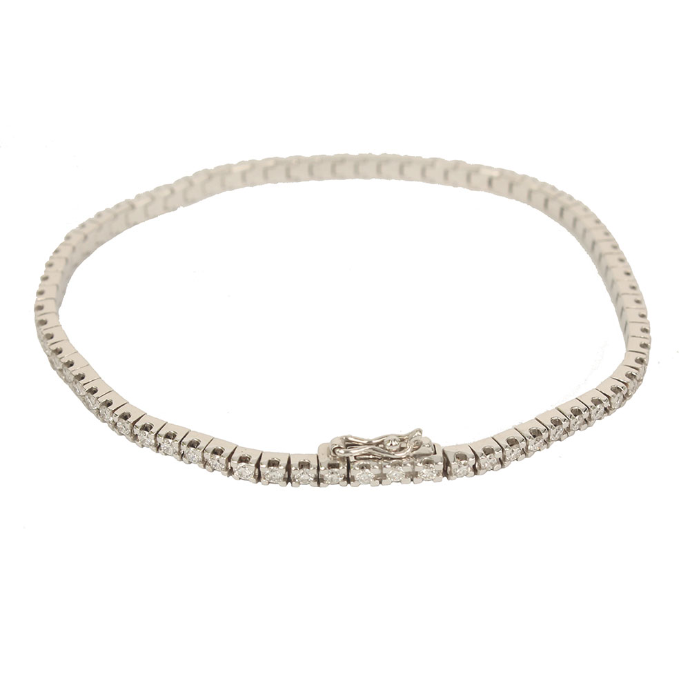 Fabio Ferro Tennis Bracelet In White Gold With Diamonds Brilliant Cut