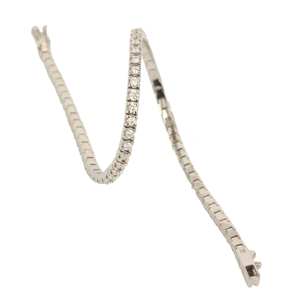 Fabio Ferro Tennis Bracelet In White Gold With Diamonds Brilliant Cut