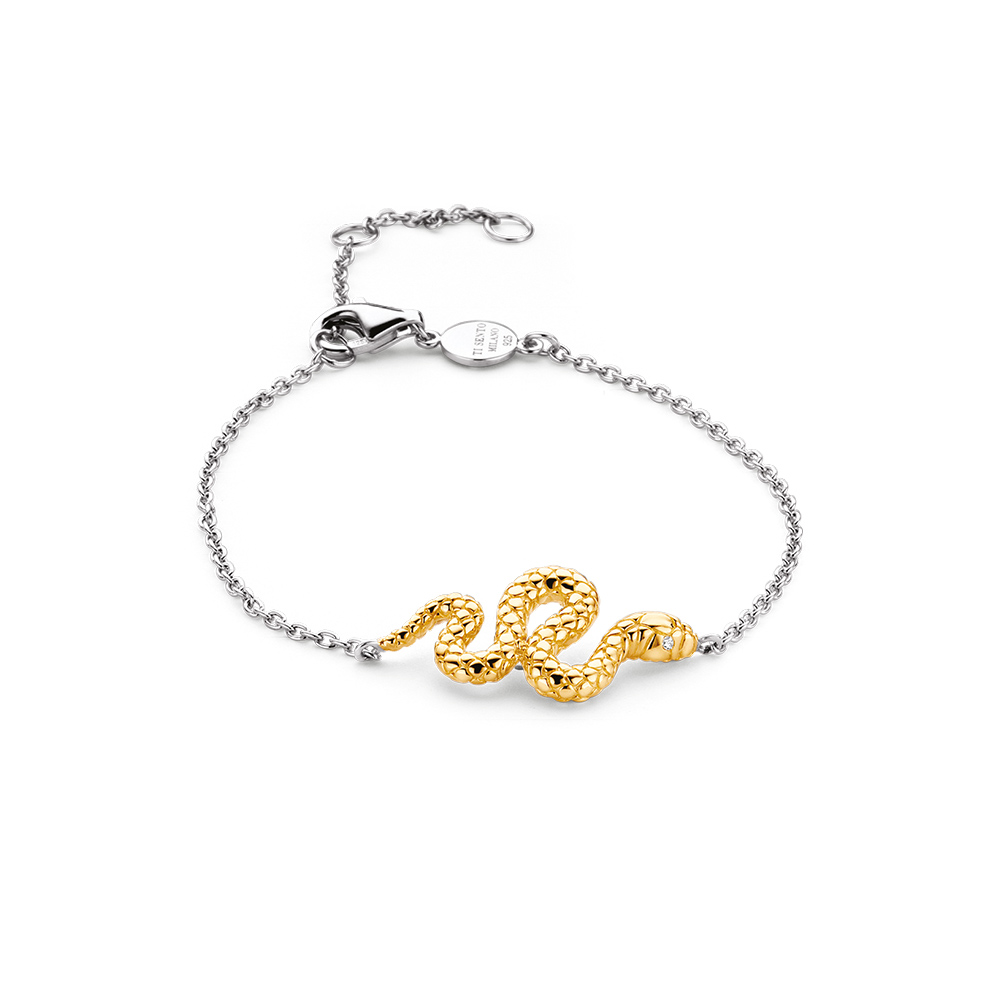 Ti Sento Milano Goldenes Schlangenarmband