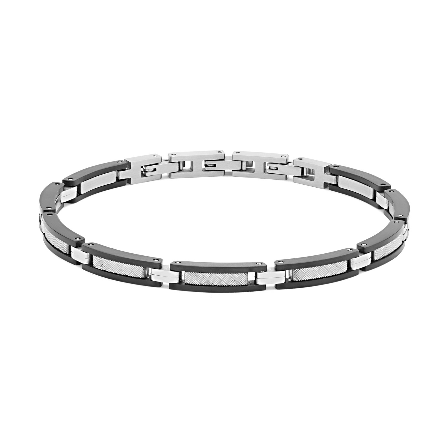 Comete Herrenarmband aus Stahl und schwarzem PVD