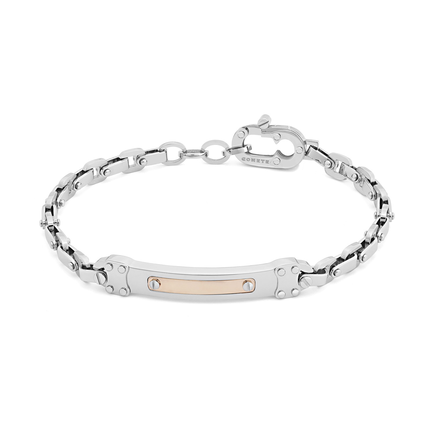 Comete Jewellery Herrenarmband aus Silber und Roségold