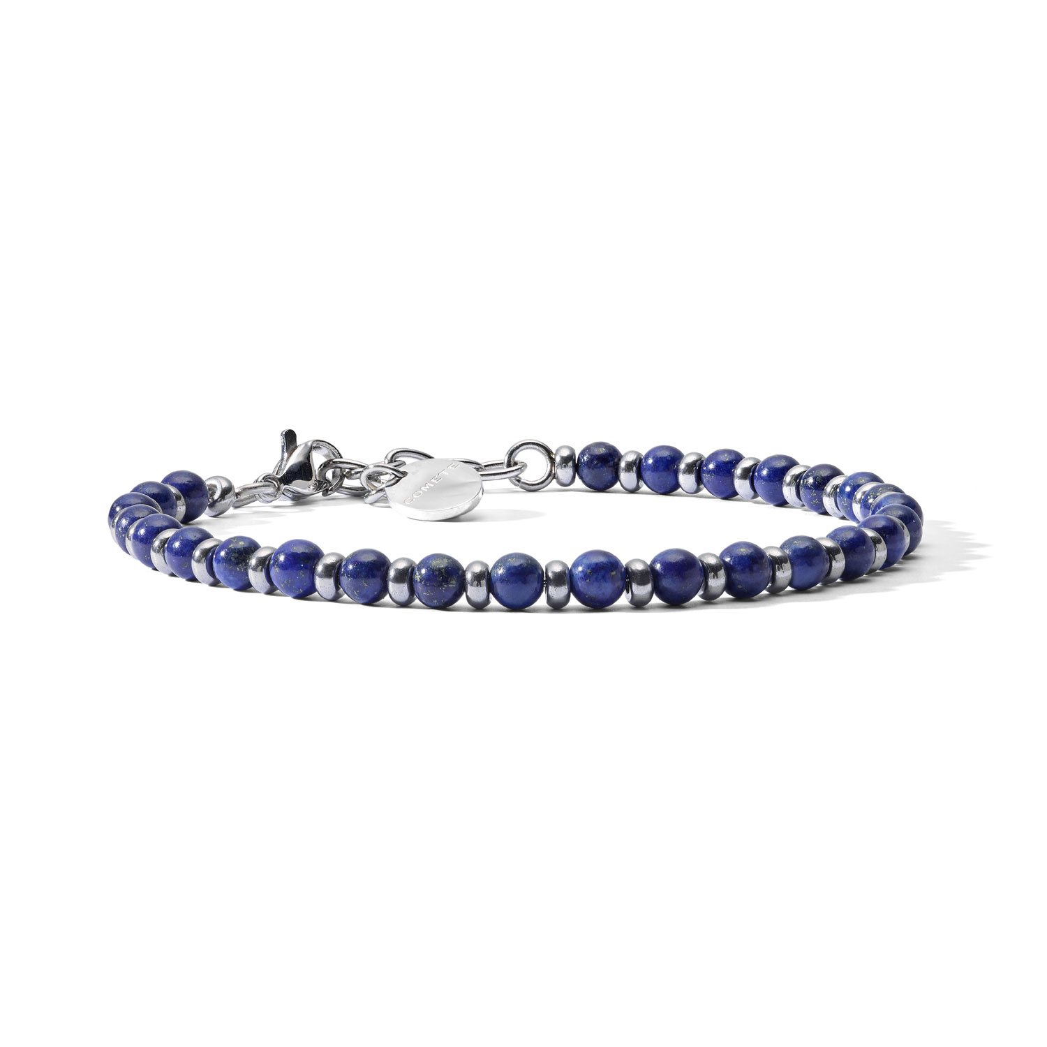 Comets Jewelry Bracelet in Steel and Lapis Lazuli