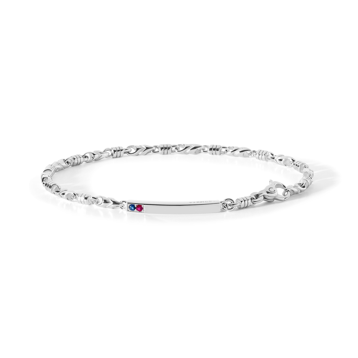 Comete Jewellery Herrenarmband mit Platte und Zirkonen