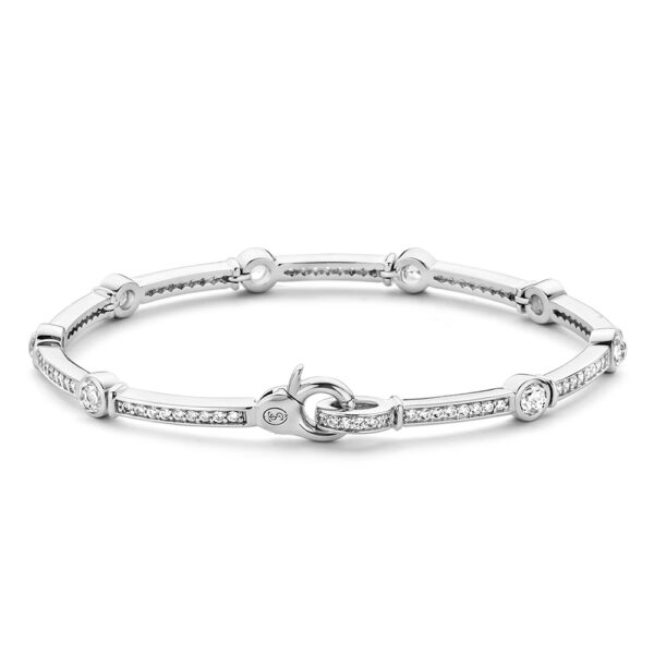 Ti Sento Milano 925 Semirigid Silber Damenarmband mit kubischen Zirkonen und Lichtpunkten
