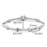Women's 925 Semirigid Silver Bracelet With Cubic Zirconia and Points of Light Ti Sento Milano