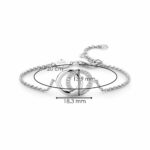 925 Sterling Silver Women's Bracelet With Interlocking Zirconia Circle Ti Sento Milano