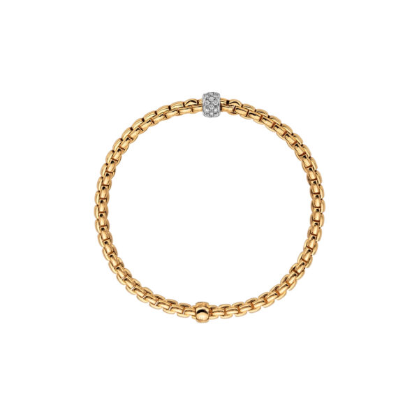 Fope Eka Collection Armband aus Gelb- und Weißgold mit Diamantboule