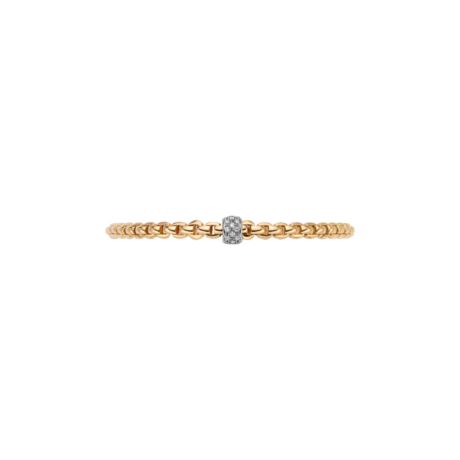 Fope Eka Collection Armband aus Gelb- und Weißgold mit Diamantboule