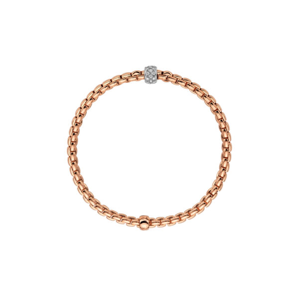 Fope Eka Collection Armband aus Rosé- und Weißgold mit Diamantboule