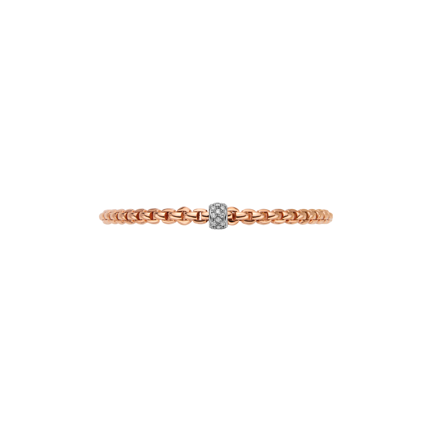 Fope Eka Collection Armband aus Rosé- und Weißgold mit Diamantboule