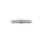 Fope Flex It Panorama-Armband aus Weiß- und Roségold mit Diamanten