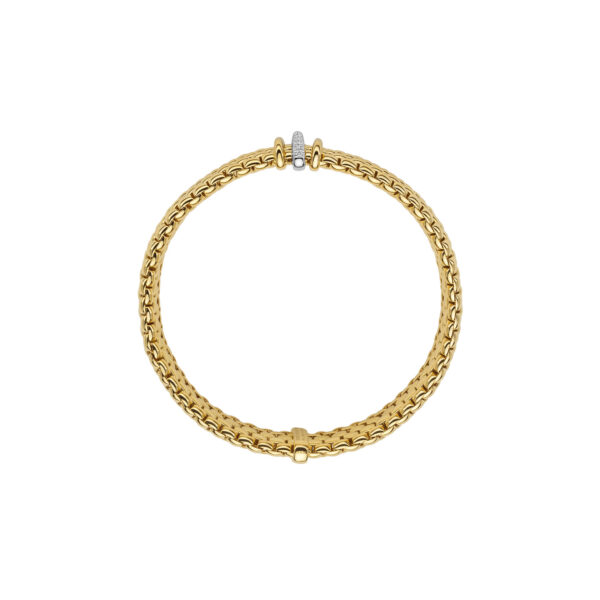 Fope Flex It Panorama Collection Armband aus Gelb- und Weißgold mit Diamanten