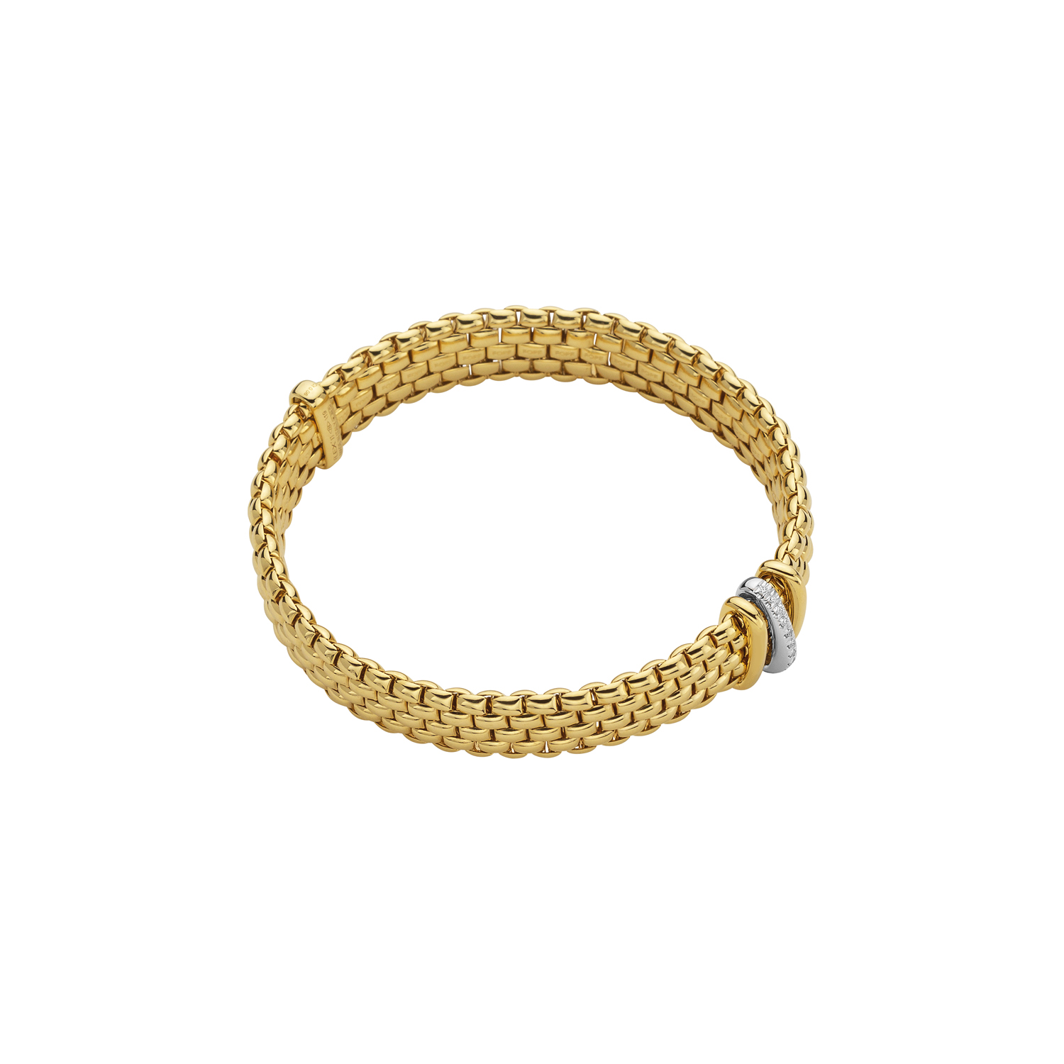 Fope Flex It Panorama Collection Armband aus Gelb- und Weißgold mit Diamanten