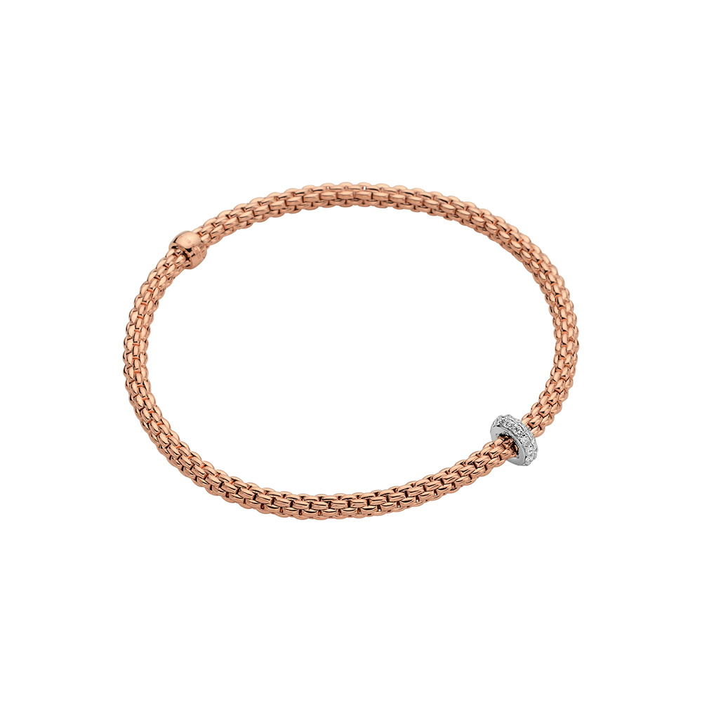Fope Flex It Prima Collection Armband aus Weiß- und Roségold mit Diamanten