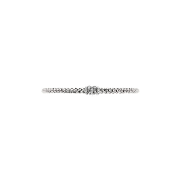 Fope Flex It Bracelet Prima Collection in White Gold with Diamonds