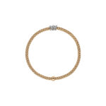 Fope Flex It Armband Prima Collection in Weiß- und Gelbgold mit Diamanten