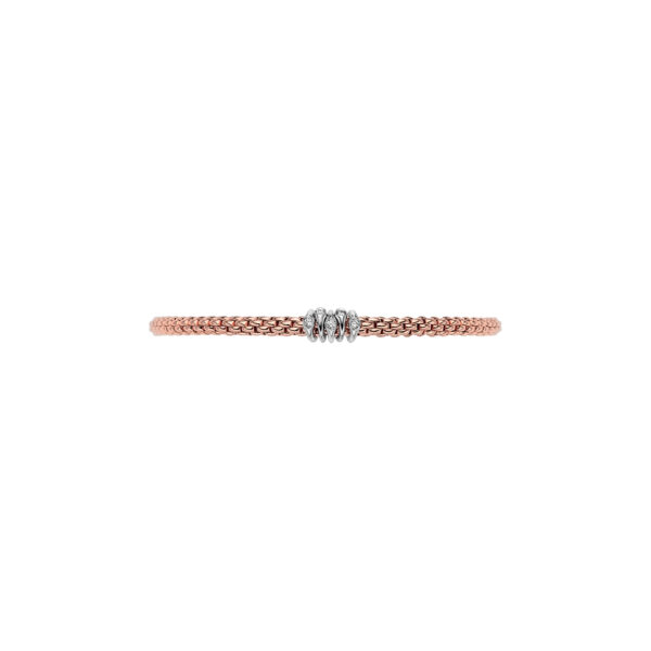 Fope Bracelet Prima Flex It Collection in Rose Gold with Diamonds