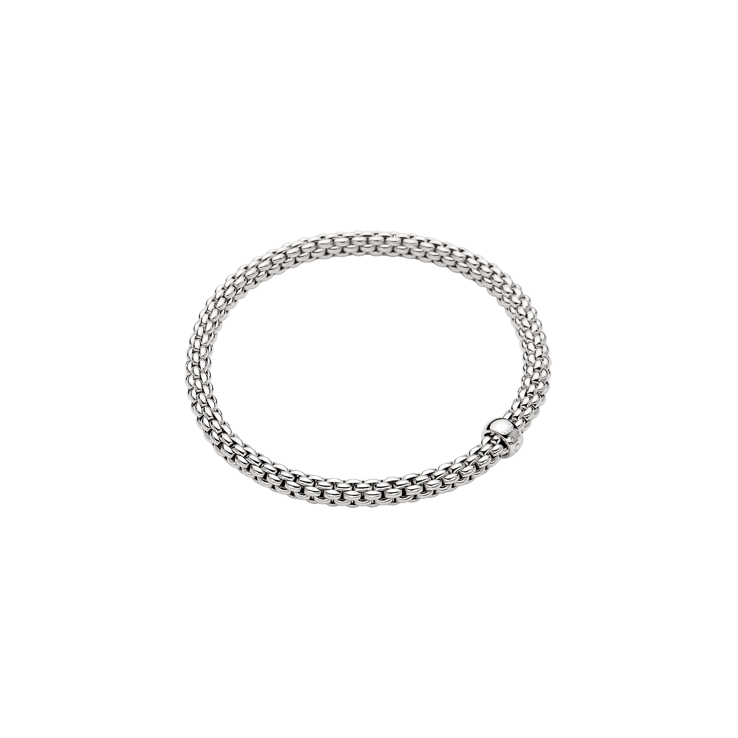 Fope Flex It Solo Kollektion Armband in Weißgold mit Trommel